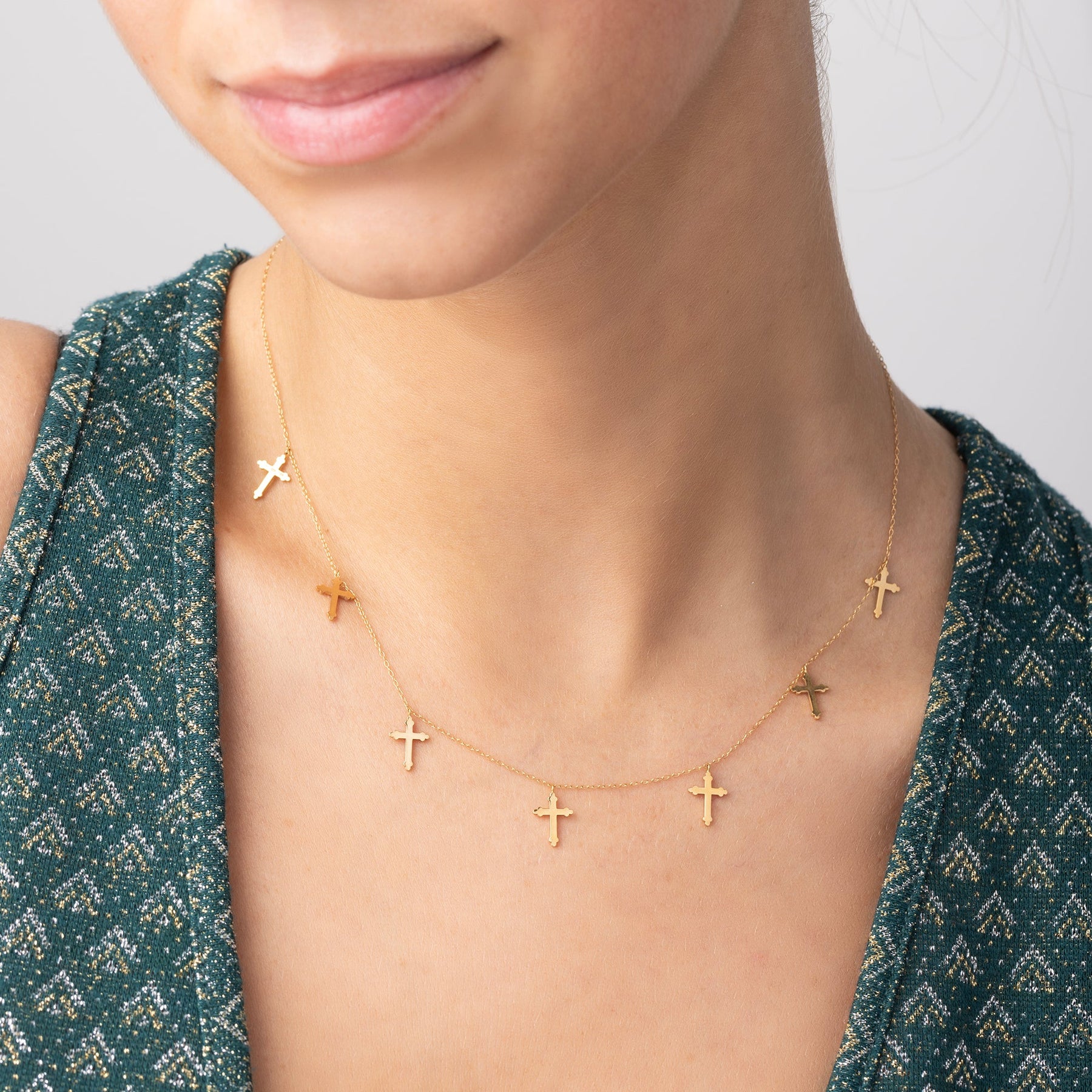 Cross Tassel Necklace