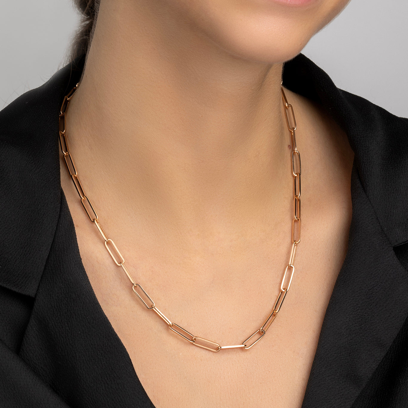 Saxon Rose Gold Chain Necklace