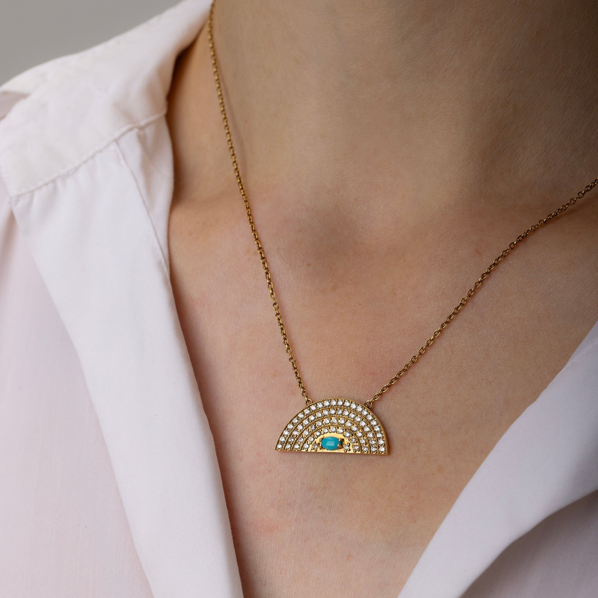 Andrea Fohrman Turquoise Rainbow Necklace