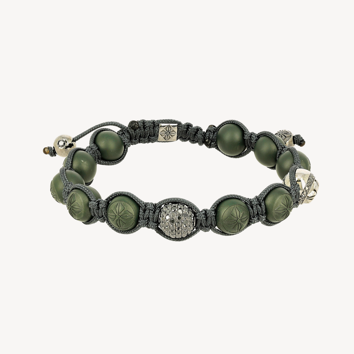 Round Green Mat Ceramic Bracelet