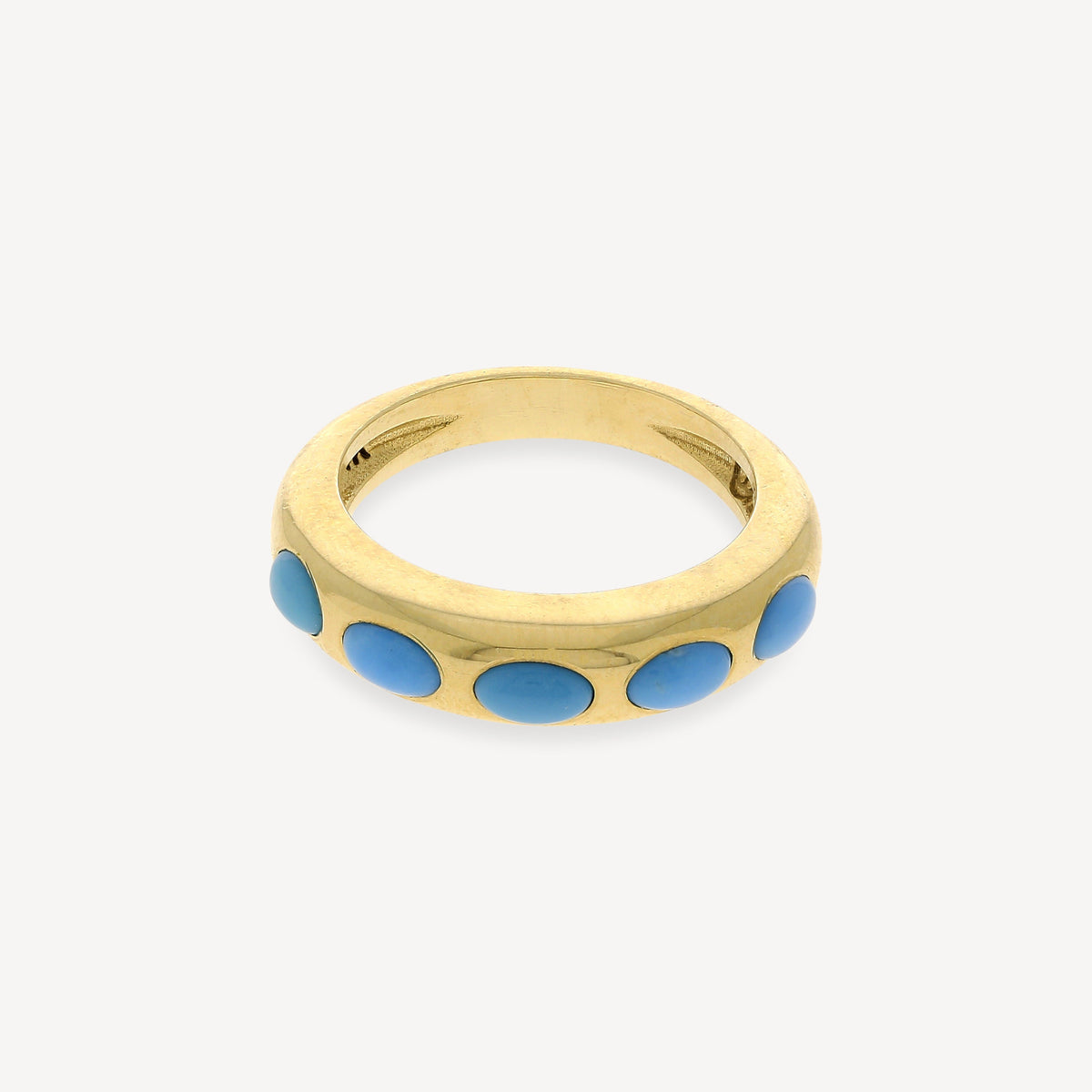 5 Oval Turquoise Skinny Ring