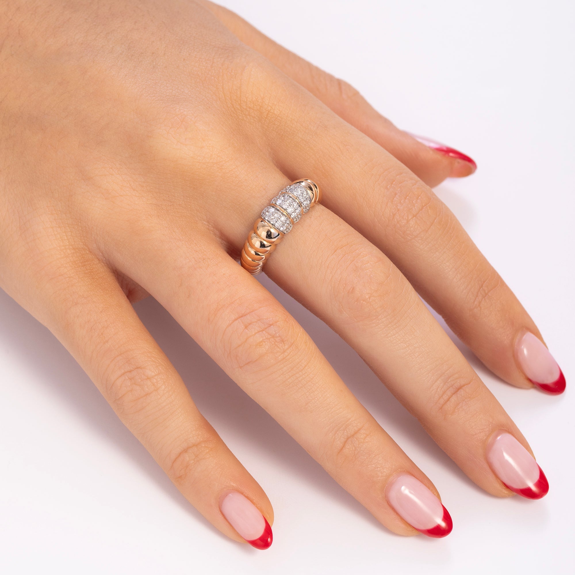 Rose Gold Diamond Morphose Ring
