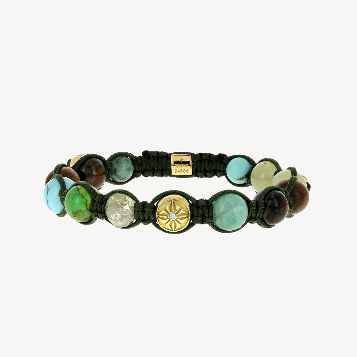 Green Turquoise and Green Sapphire Bracelet