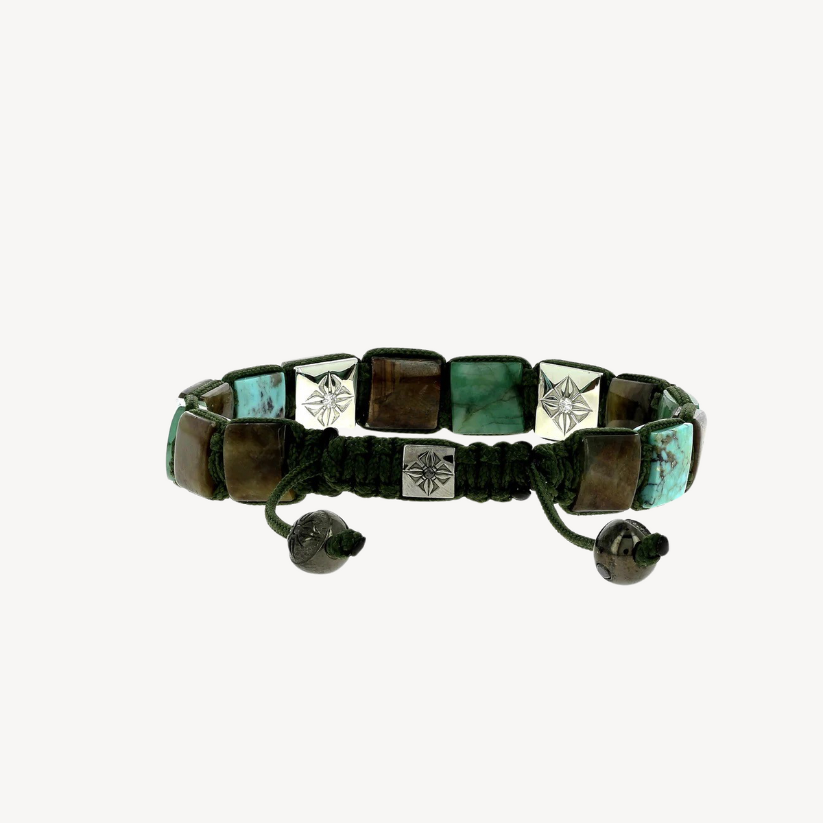 Brown Sapphire and Turquoise Bracelet
