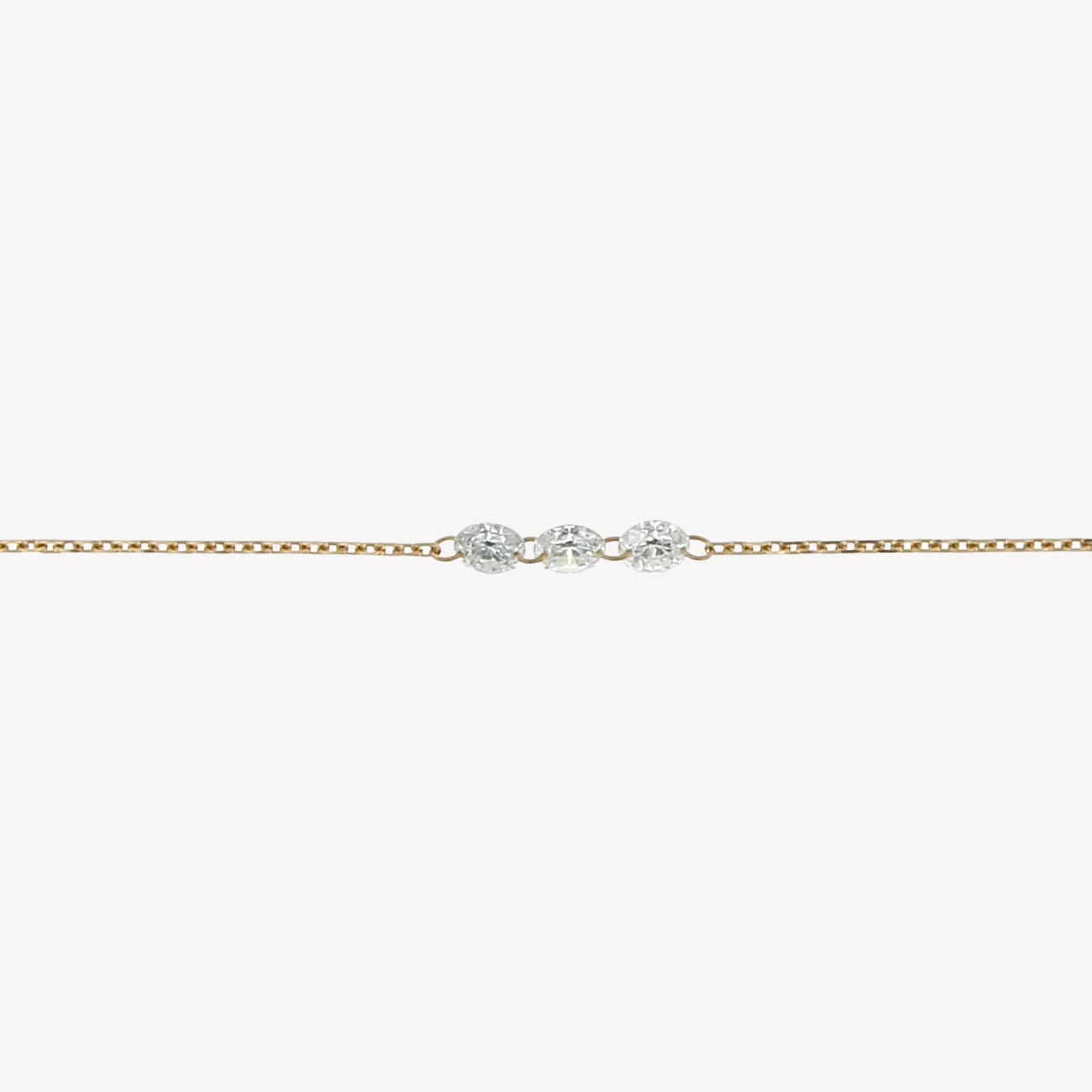 Bracelet diamond encrusted rose gold 3.5mm