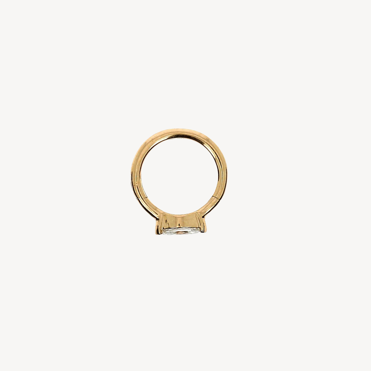 8mm Rose Gold Hoop Marquise 4.5x2mm
