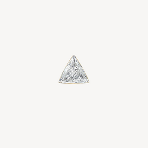 Invisible Set Triangle Diamond Threaded Stud Earring Yellow Gold