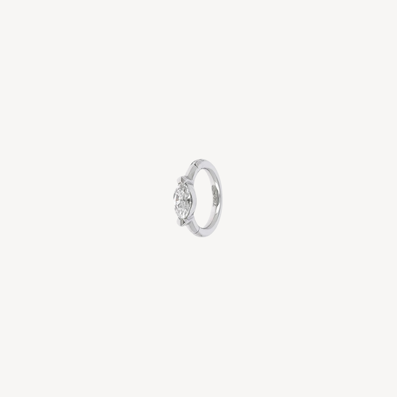6.5mm 4.5x2mm marquise white gold hoop