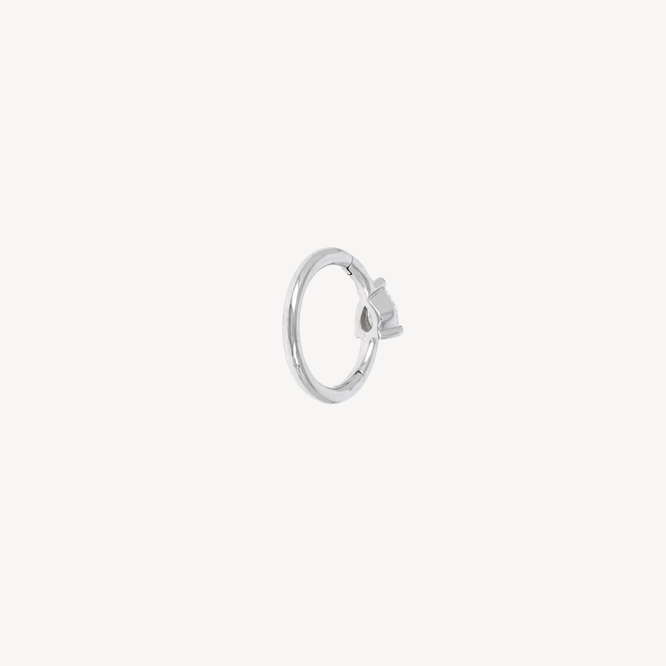 8mm 3.5x2.5mm pear white gold hoop