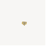 Triangle And Yellow Gold Diamond Stud