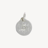 Bloom silver and diamond charm