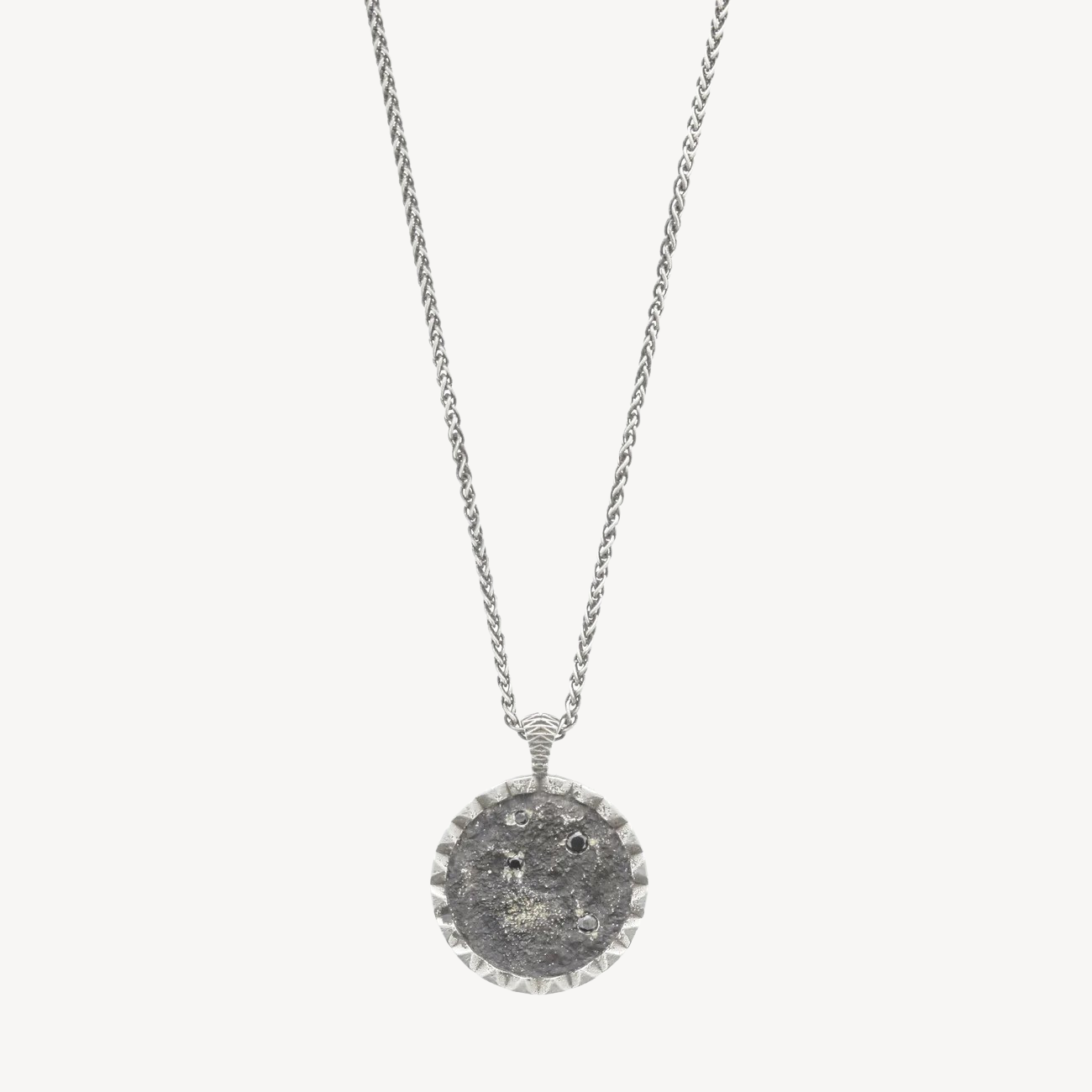 Moon in Circle Necklace