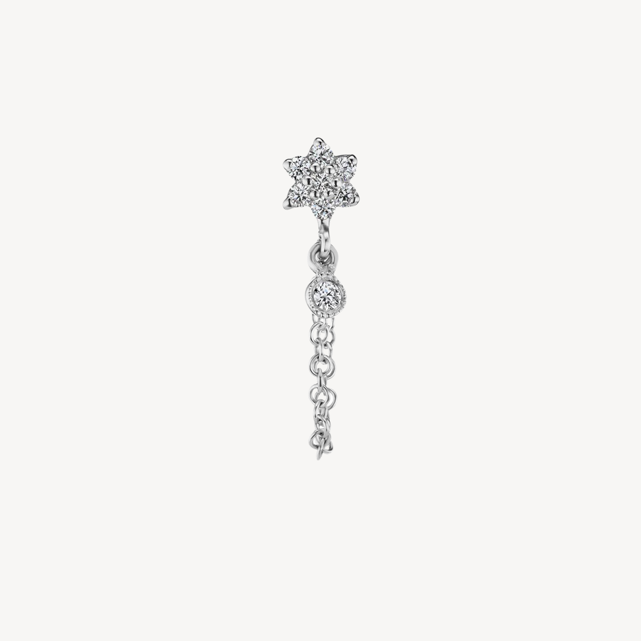 Star Enchained 8mm Earring