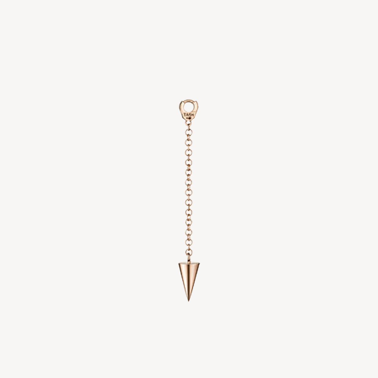 Pendulum Charm with Short Spike Rose Gold