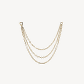 Triple Chain Connecting Charm Yellow Gold
