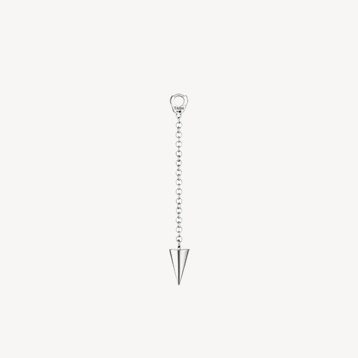 Pendulum Charm with Short Spike White Gold