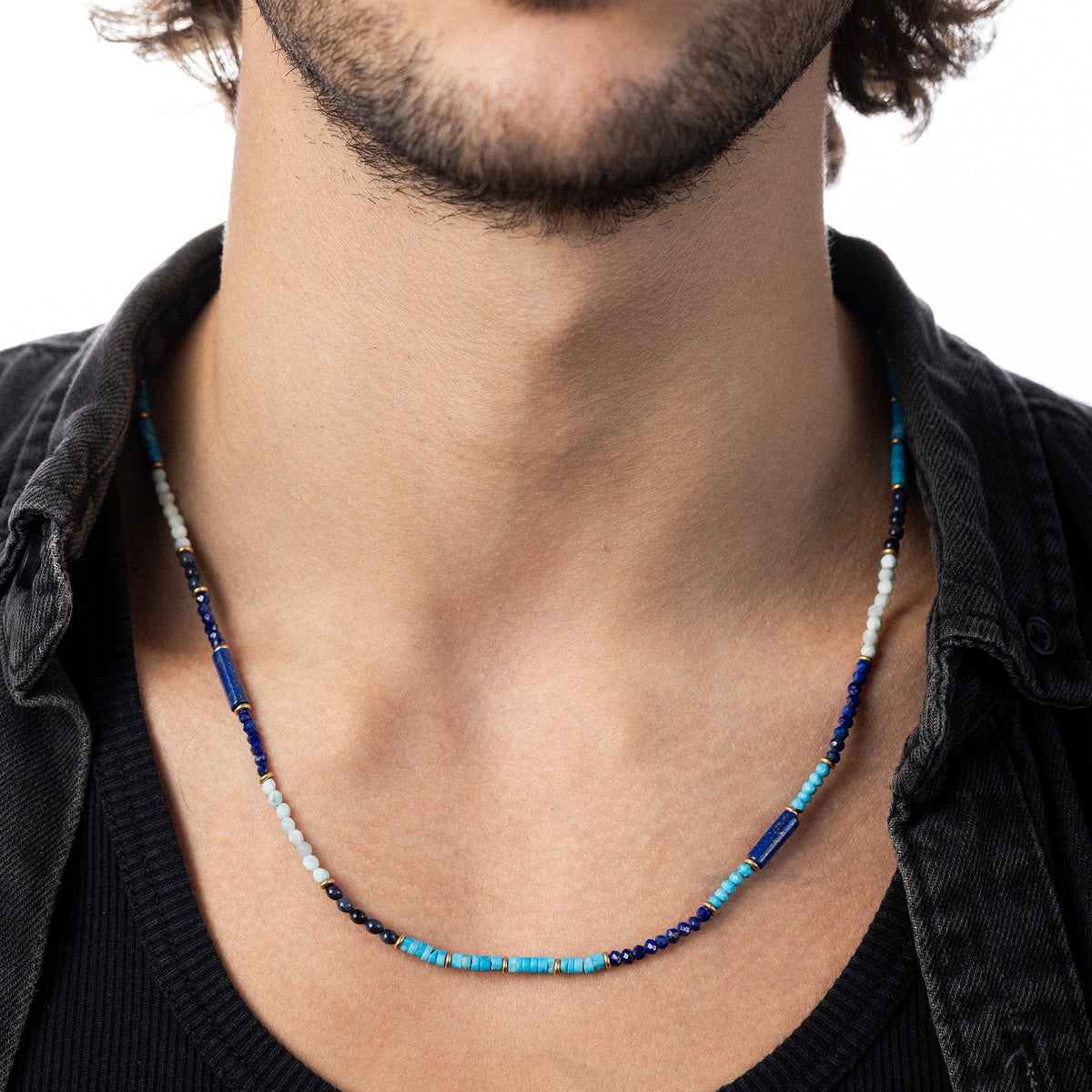 Light Turquoise and Lapis Necklace