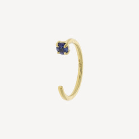 Blue Sapphire Arc Earring