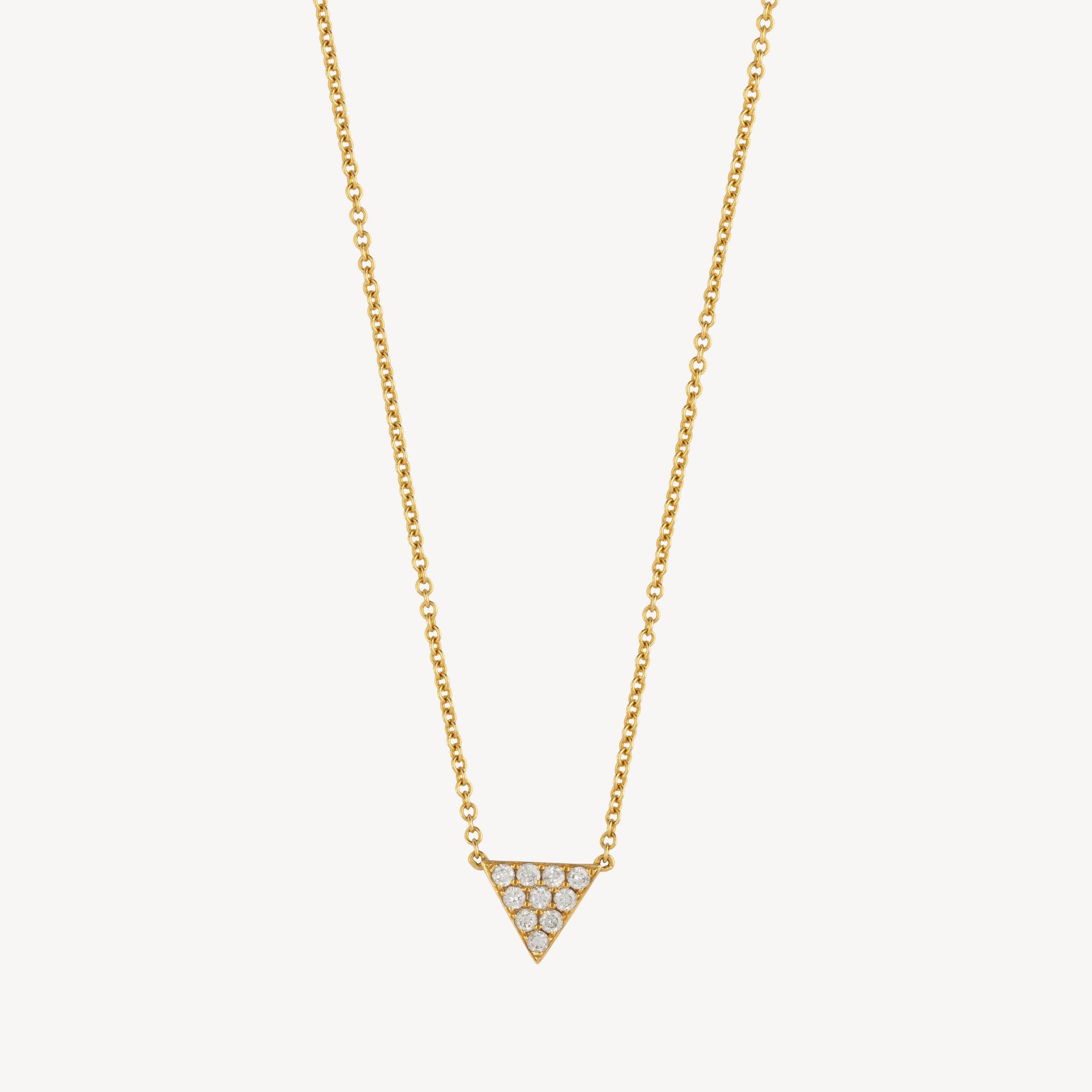 Small Diamond Triangle Necklace