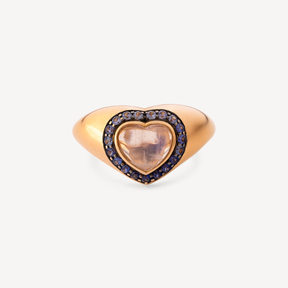 Moonstone Heart Ring
