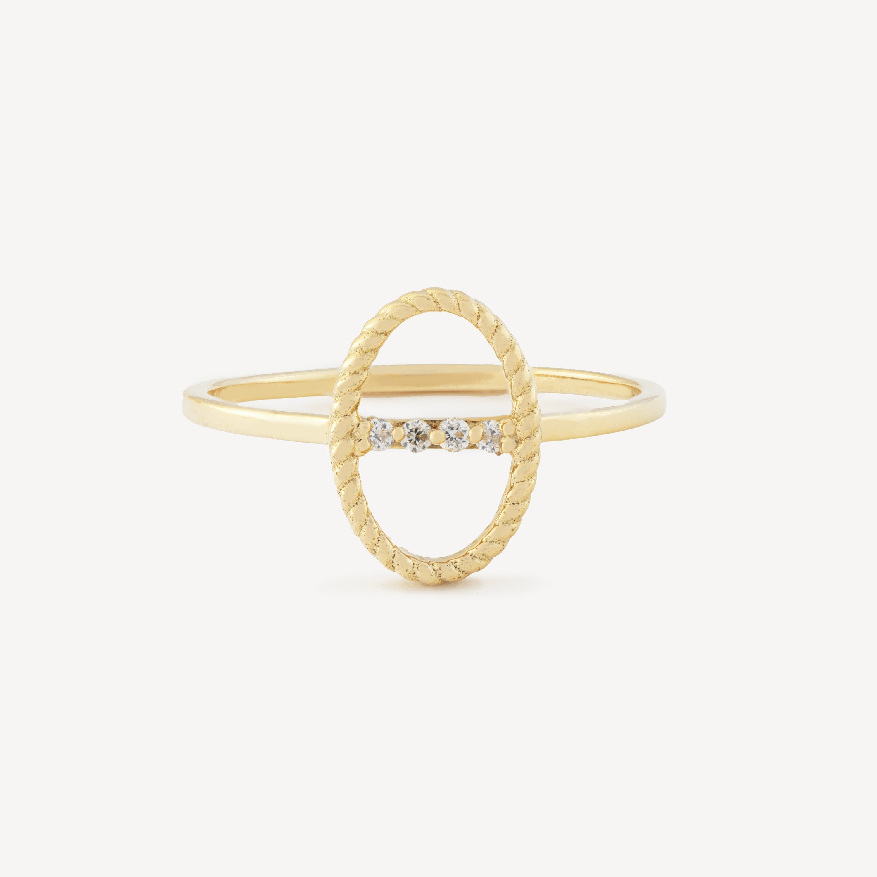 Celestial Bar Diamonds Yellow Gold Ring