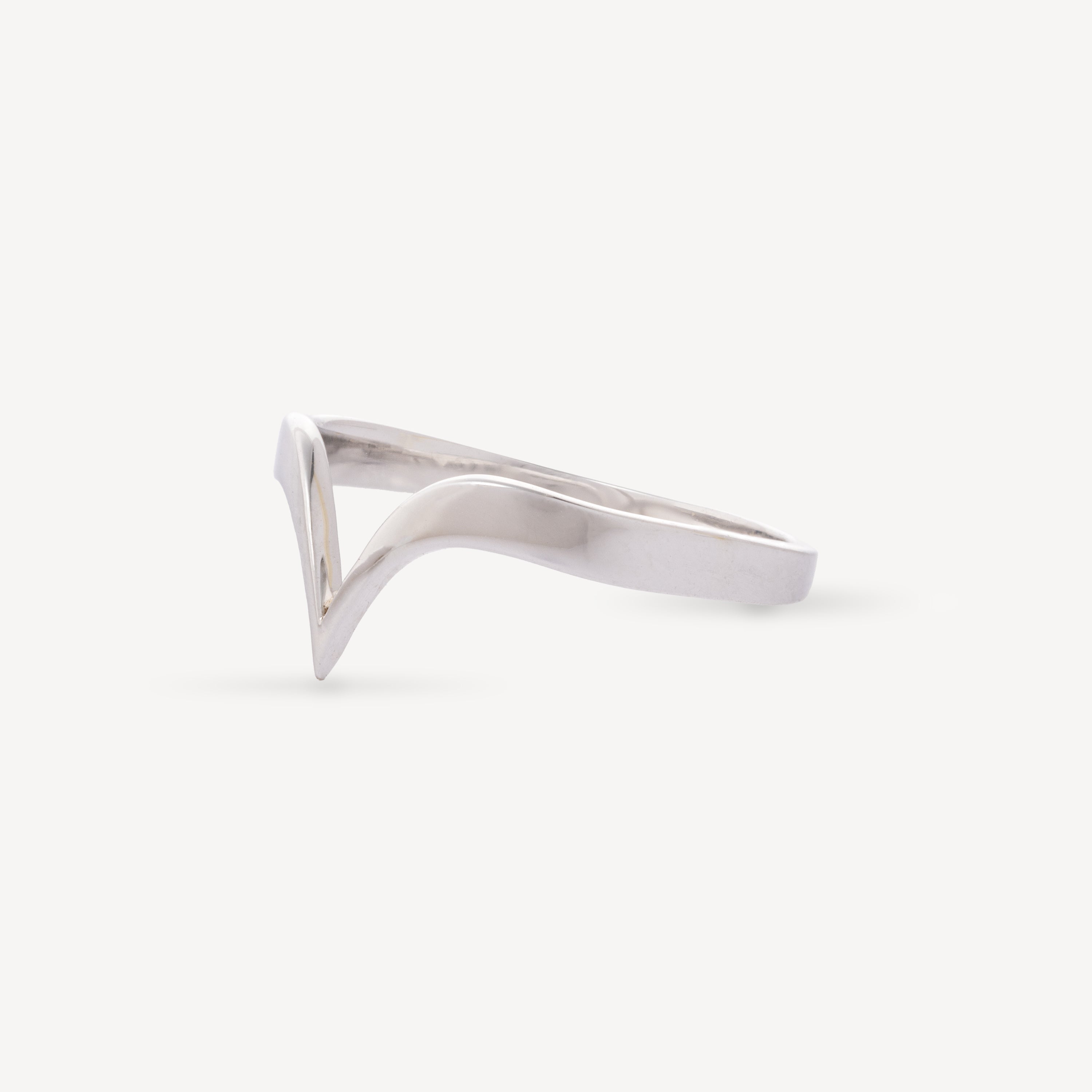 Fabri Single Stackable White Gold Ring