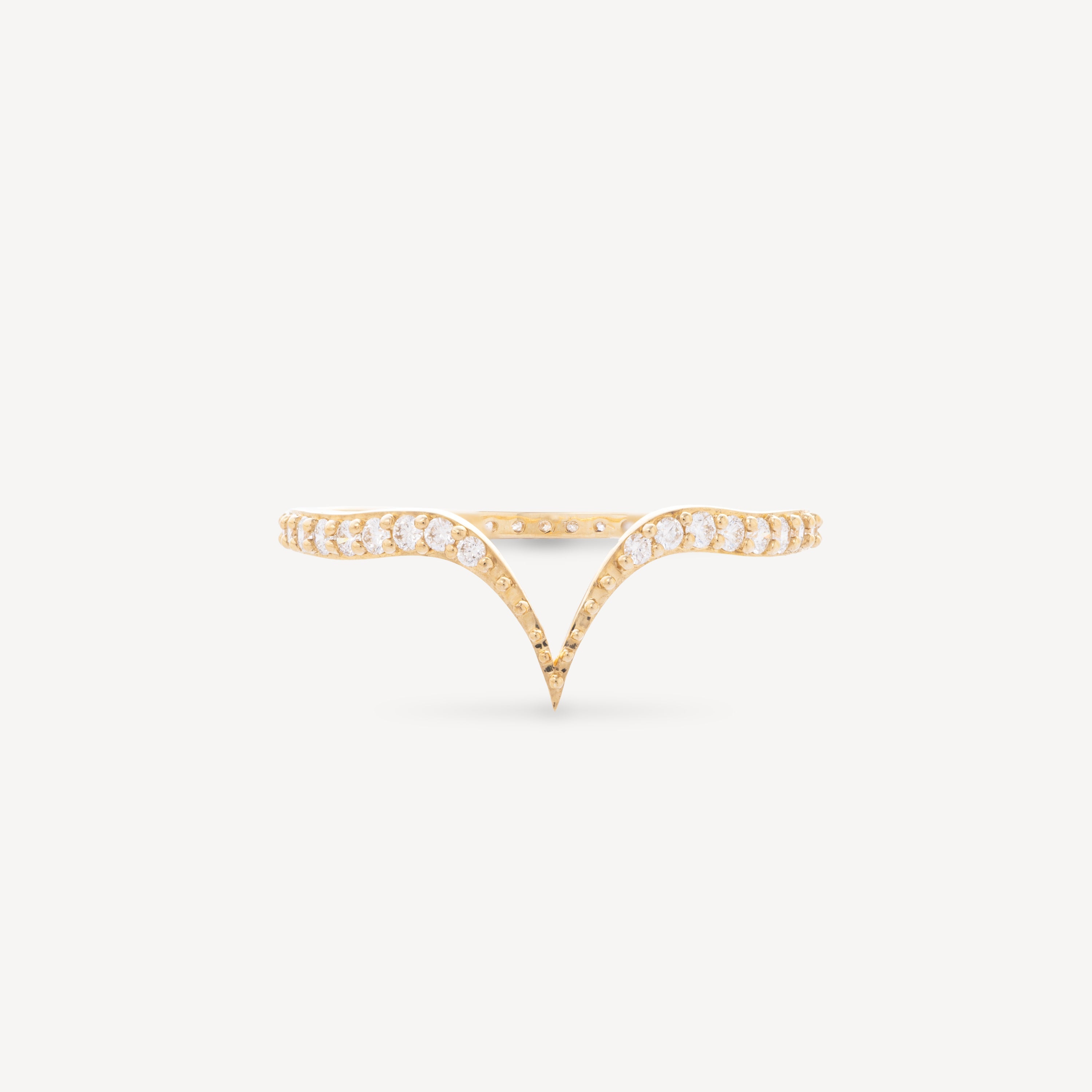 Fabri Single Stackable Diamond Gold Ring