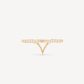 Fabri Single Stackable Diamond Gold Ring