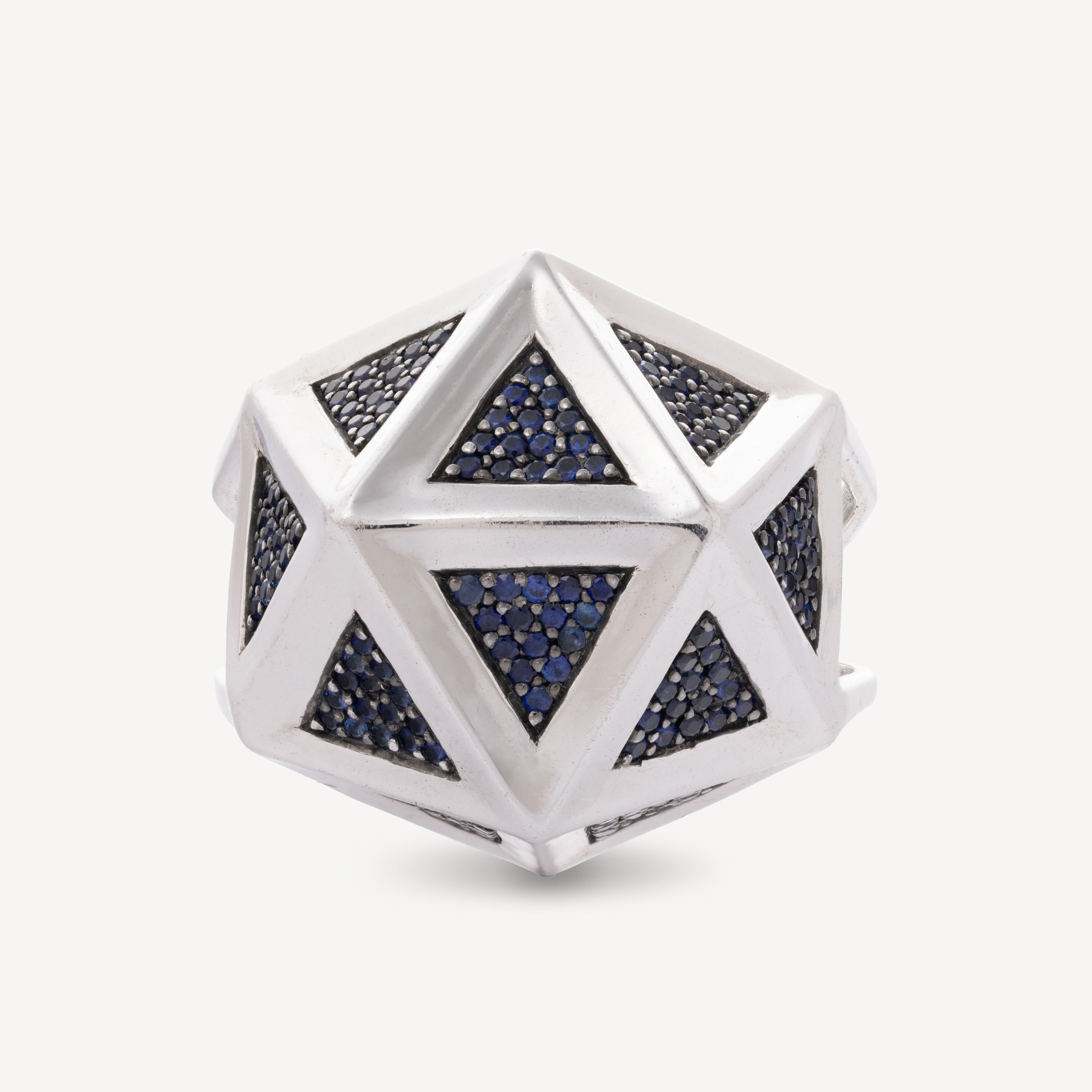 Icoso Blue Sapphire Silver Ring