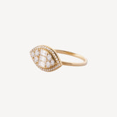 Yellow Gold and Diamonds Shuttle Ring