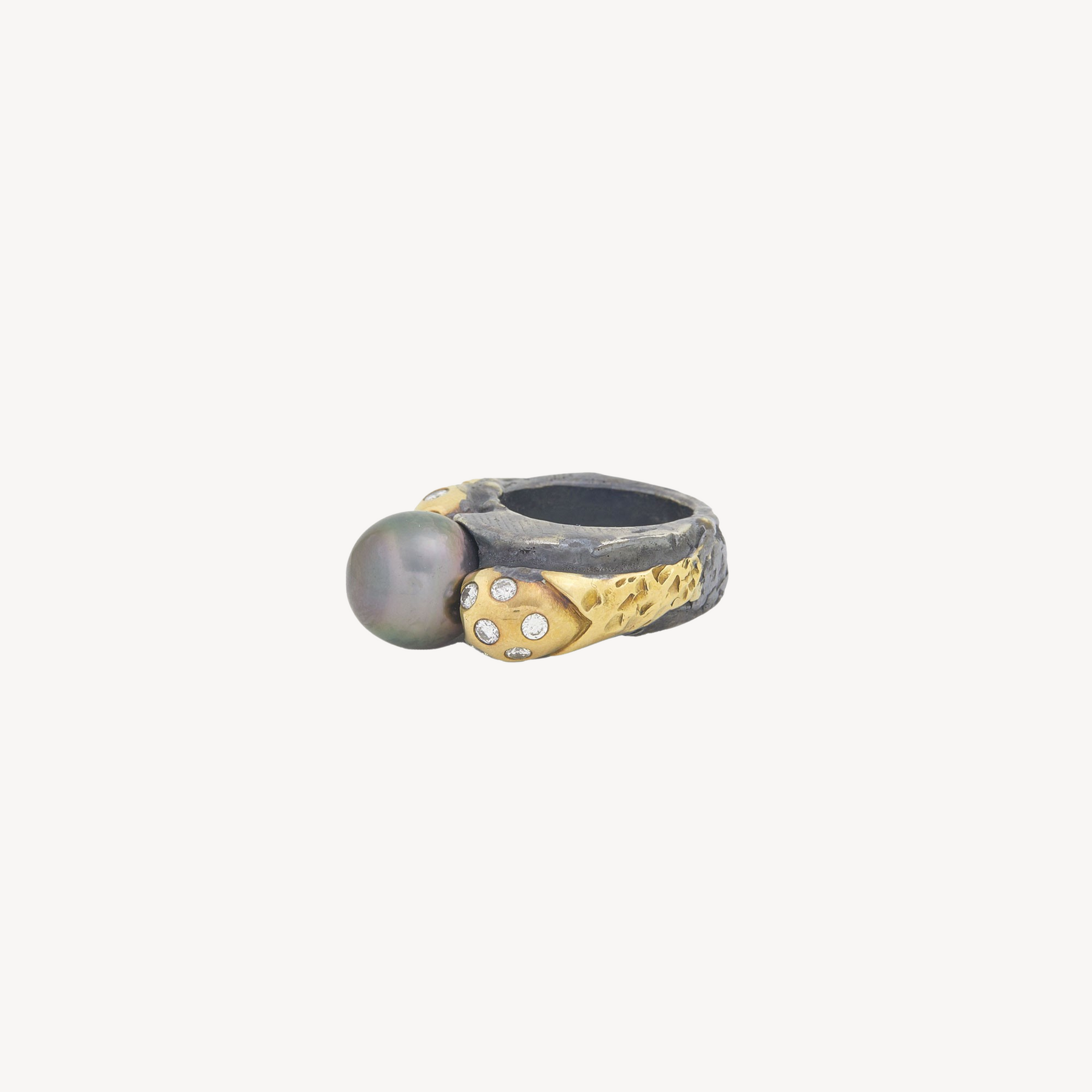 Tahiti Pearls and Diamond Ring