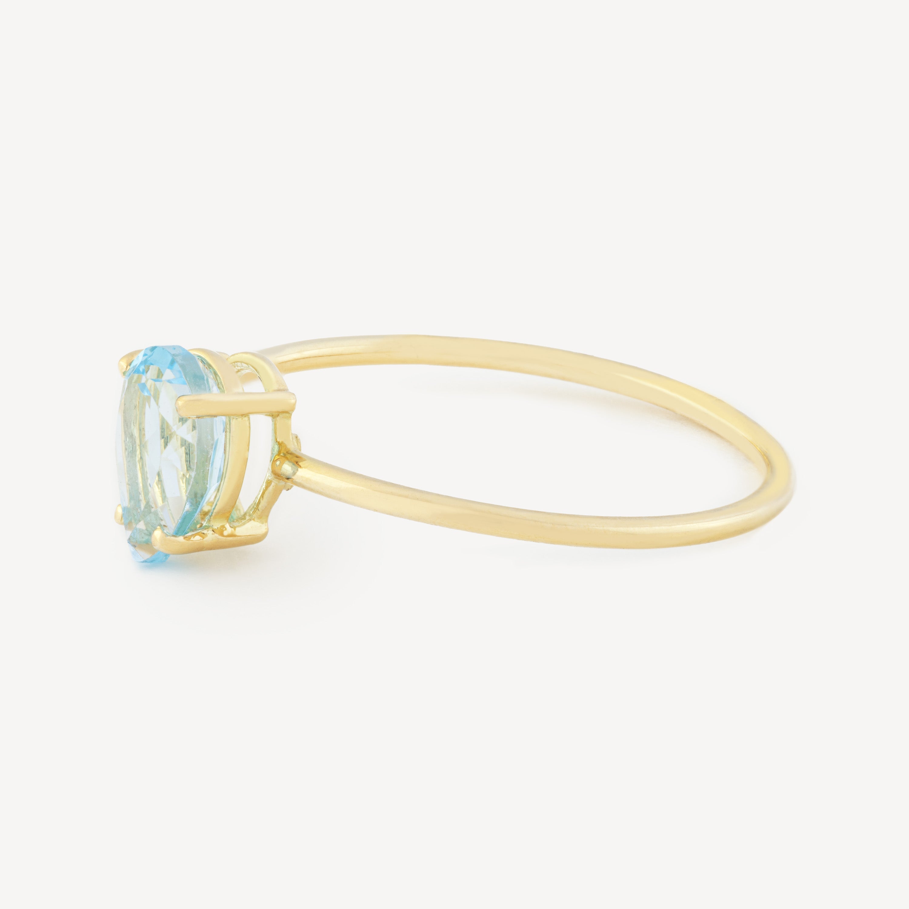 Pear Yellow Gold Ring