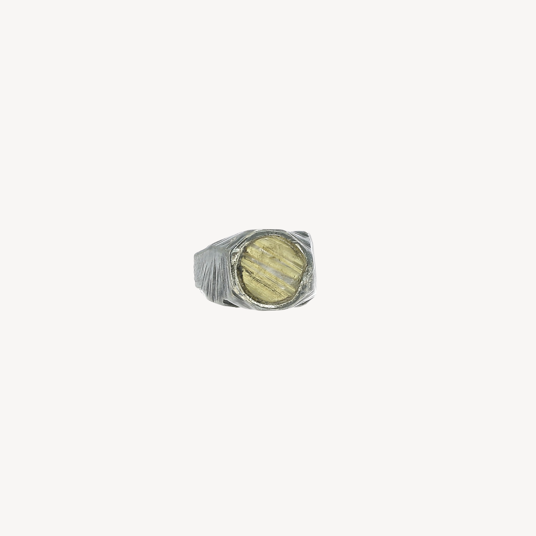 Rutile Quartz Silver Ring