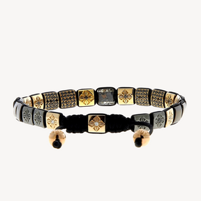 Black diamonds pave and rose gold bracelet