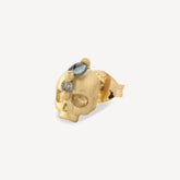 Blue island of idols skull stud earring