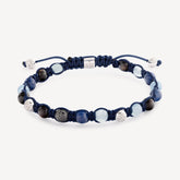 Blue sapphire and milky aquamarine bracelet