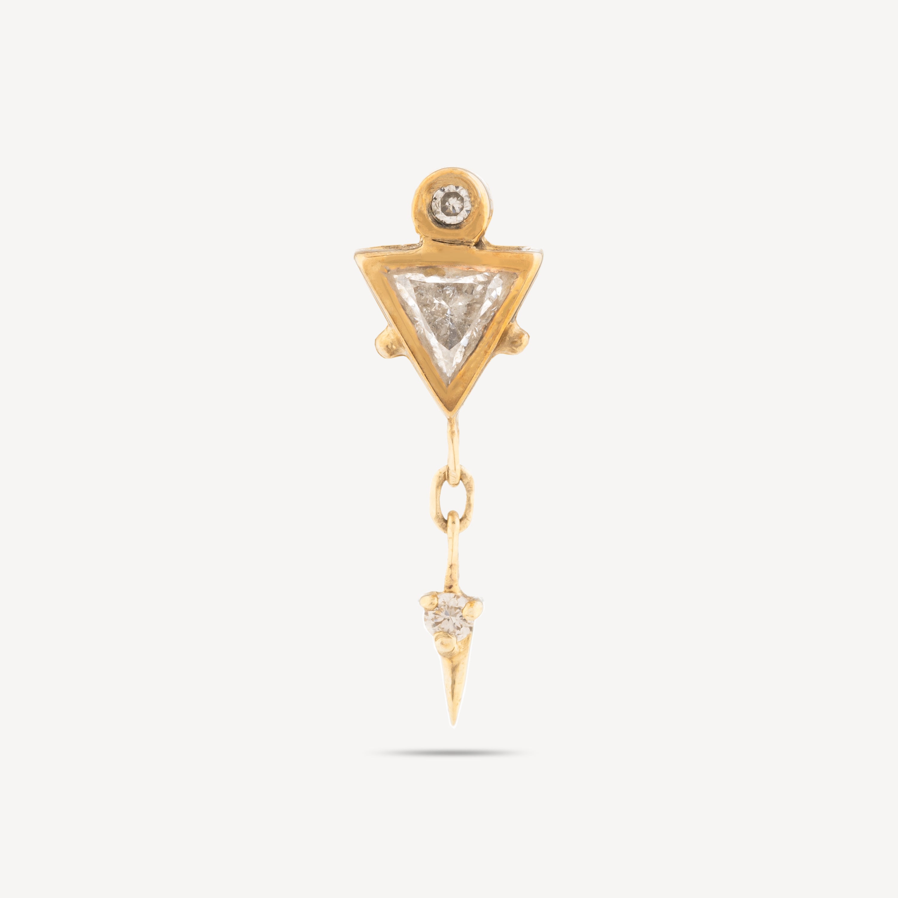 Arrow Diamond Triangle Earring