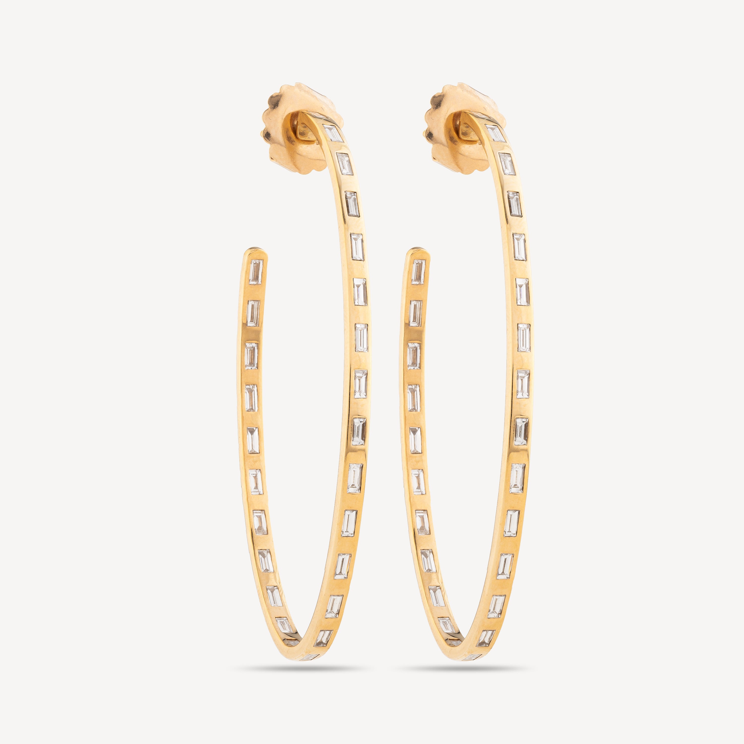 Ottoline Oval Rose Gold Diamond Earrings