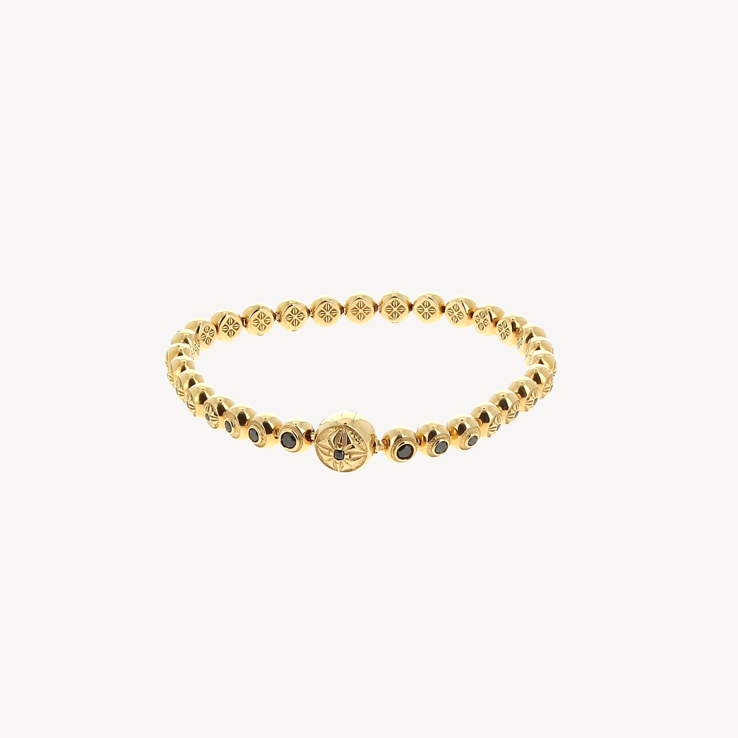 Rose gold and black diamond bracelet