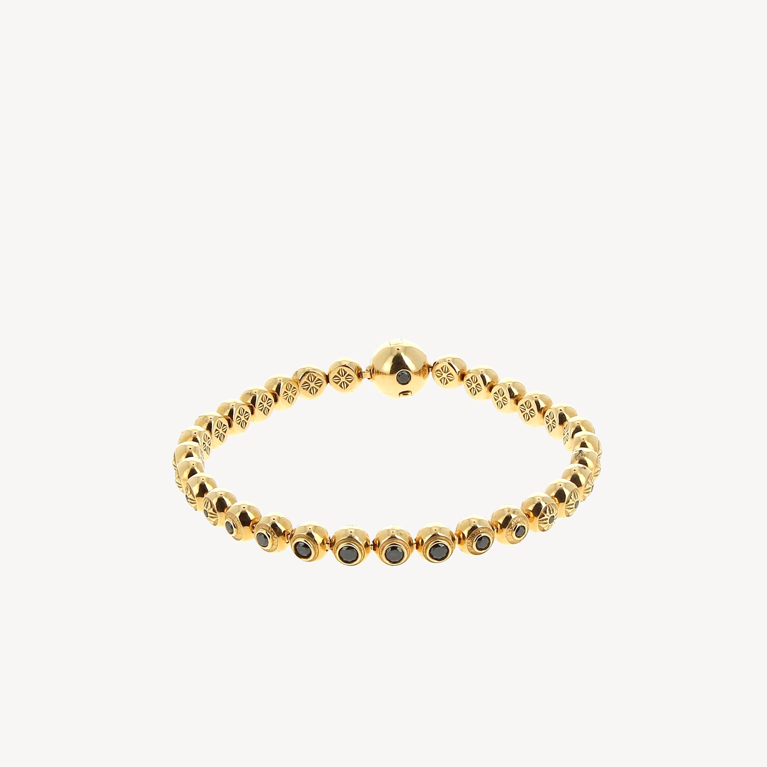 Rose gold and black diamond bracelet