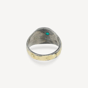 Gold Drips and Emerald Signet Ring