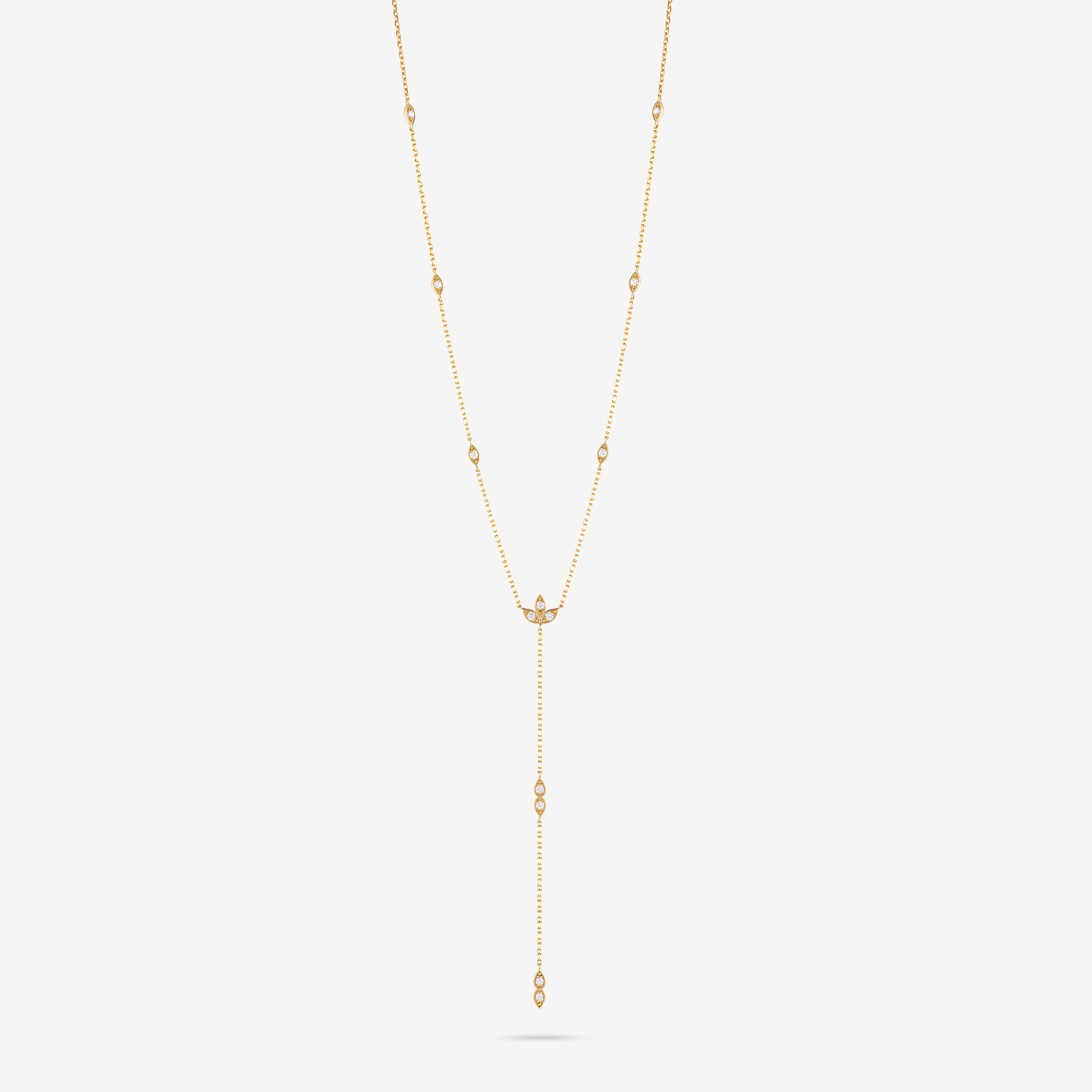 Yellow Gold Diamonds Indy Necklace