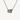 Double chain molten silver pendant necklace 1 emerald