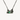 Necklace pendant silver molten triple chain 1 emerald