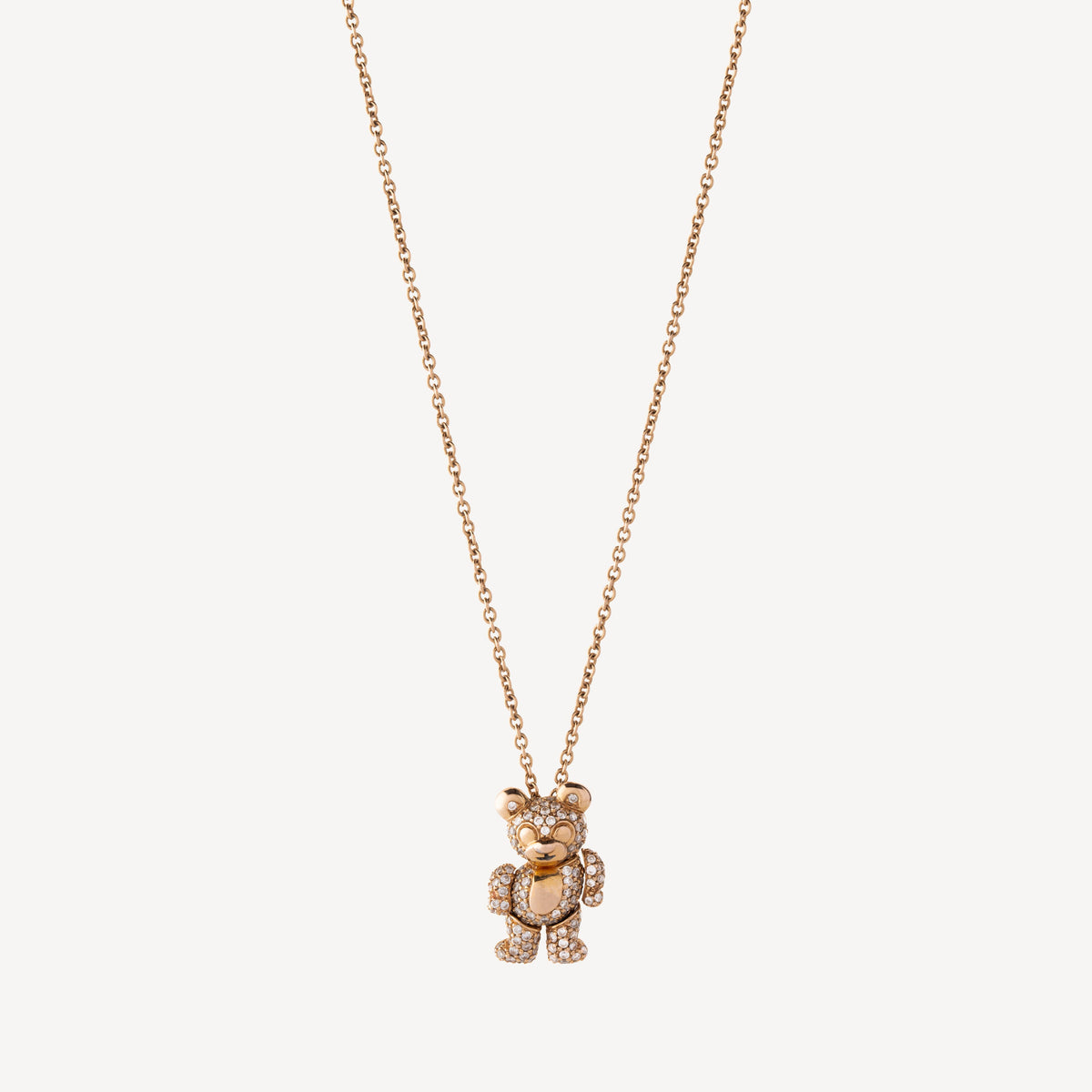 Rose Gold Bear Pendant Necklace