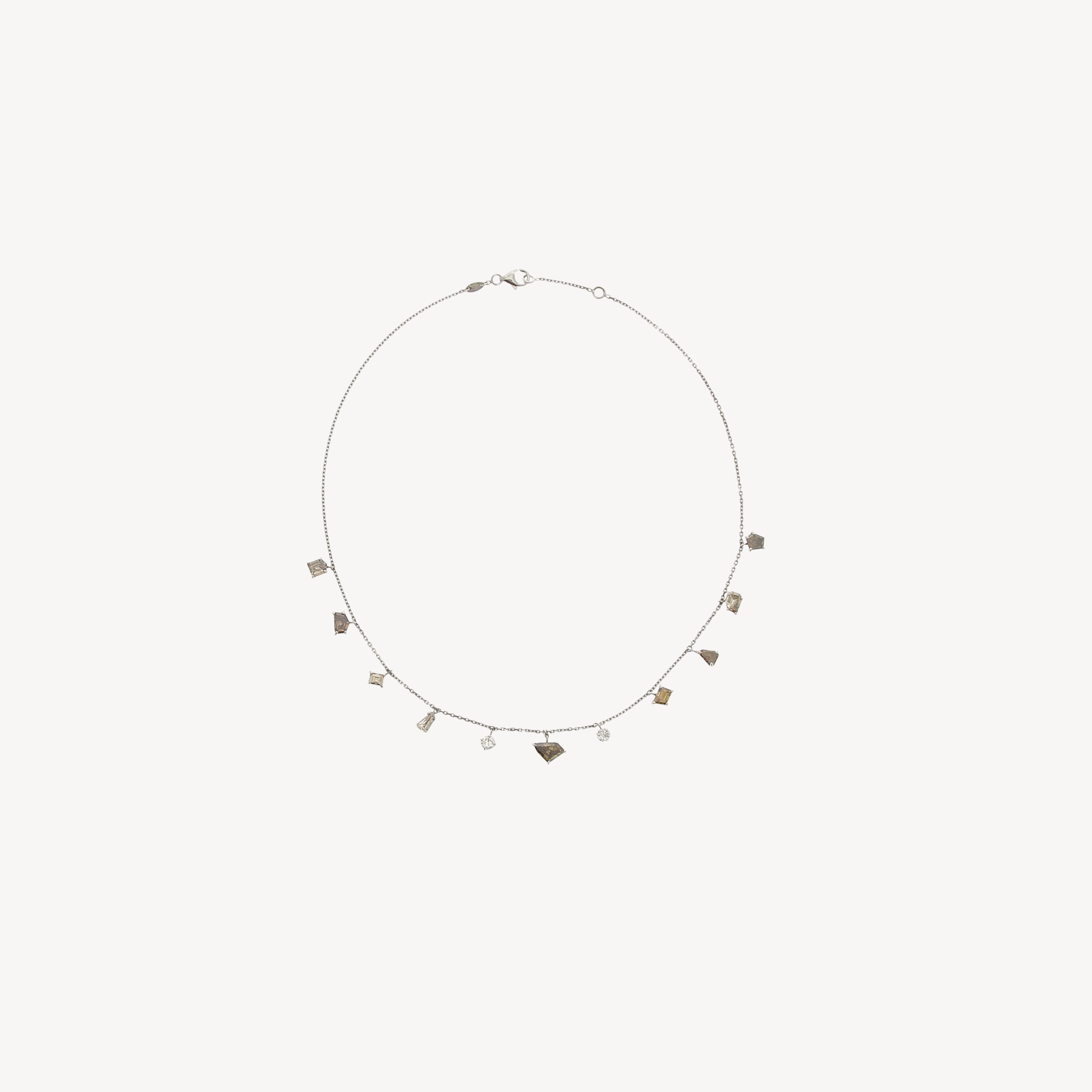 White Gold Riviere Fancy Necklace