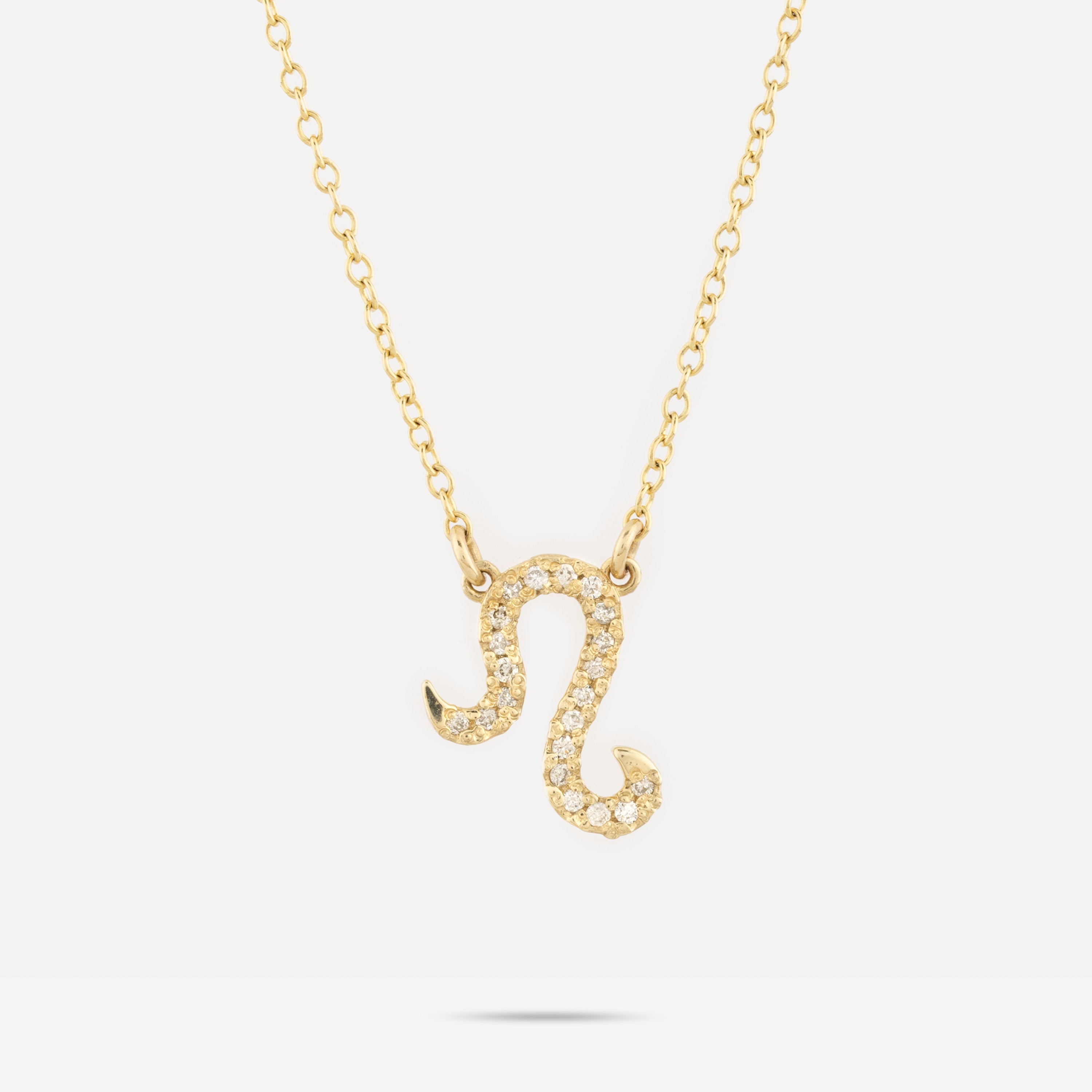 Golden Zodiac Leo Diamond Necklace