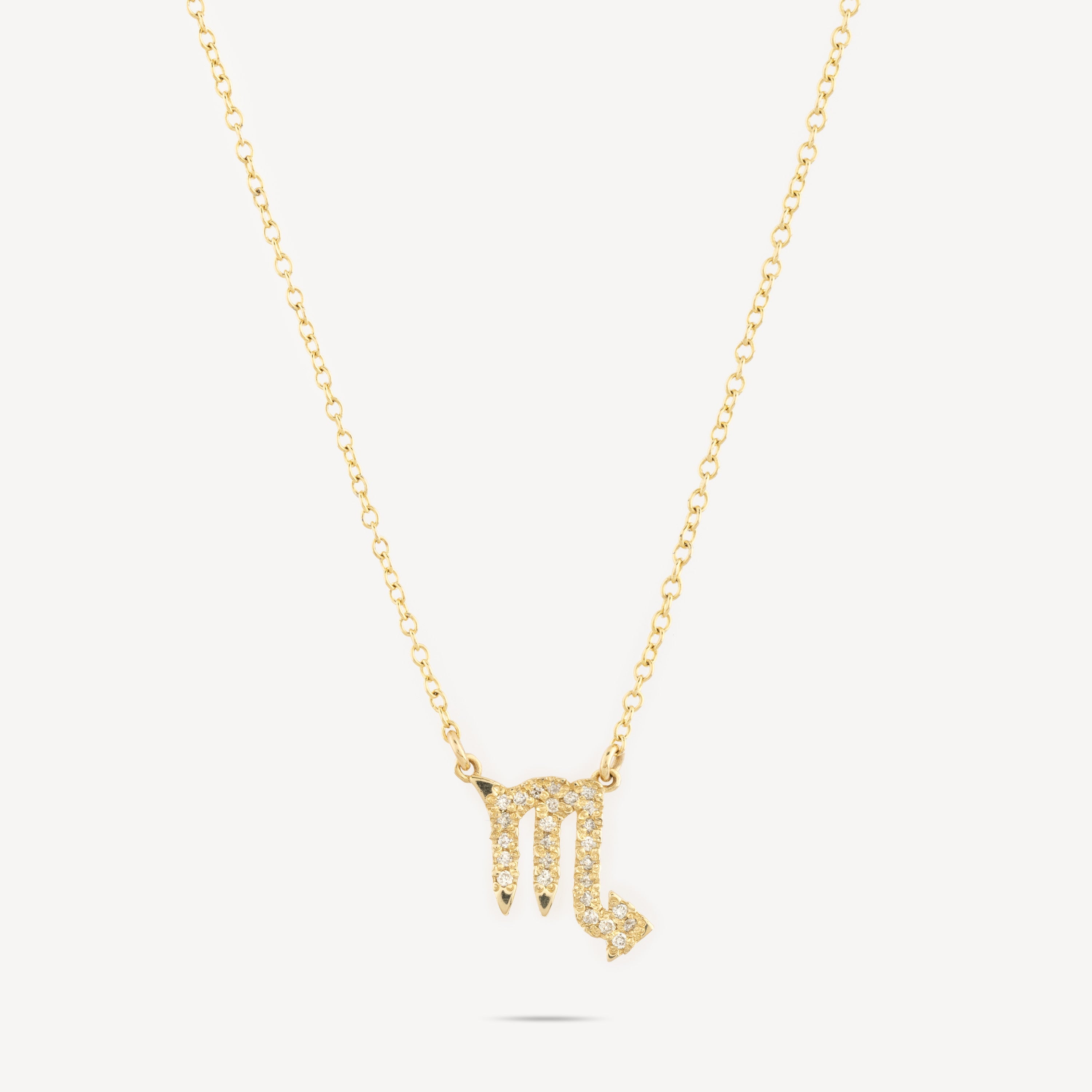 Golden Zodiac Scorpio Diamond Necklace