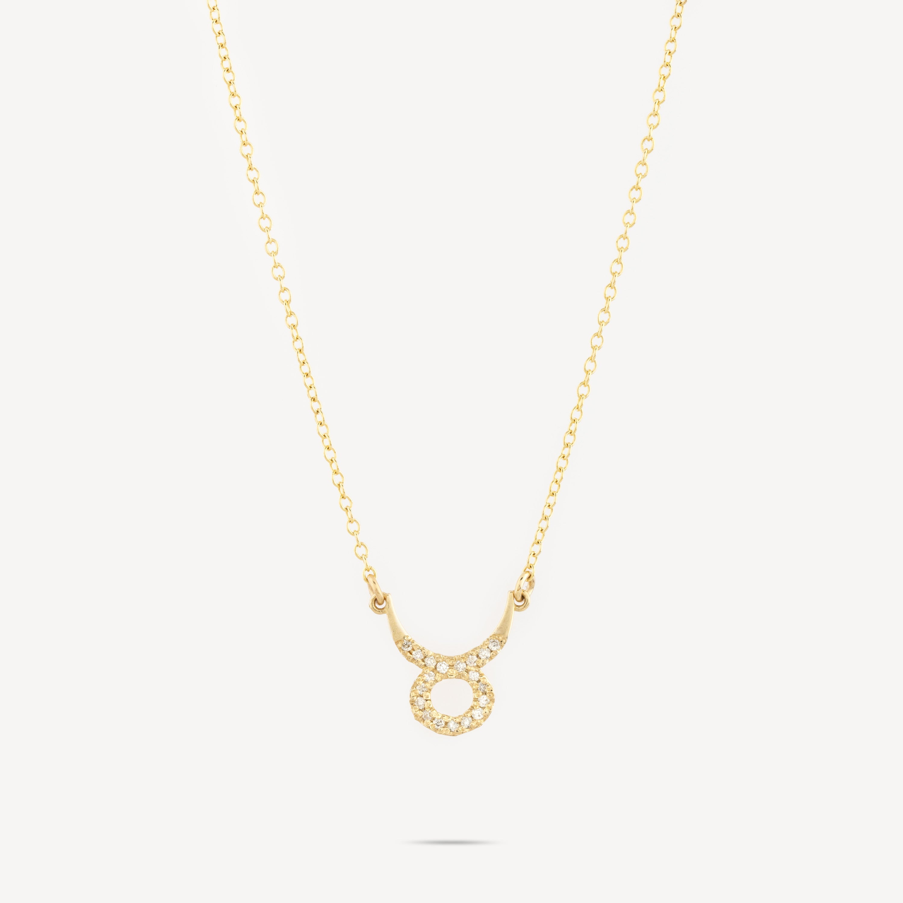 Golden Zodiac Taurus Diamond Necklace