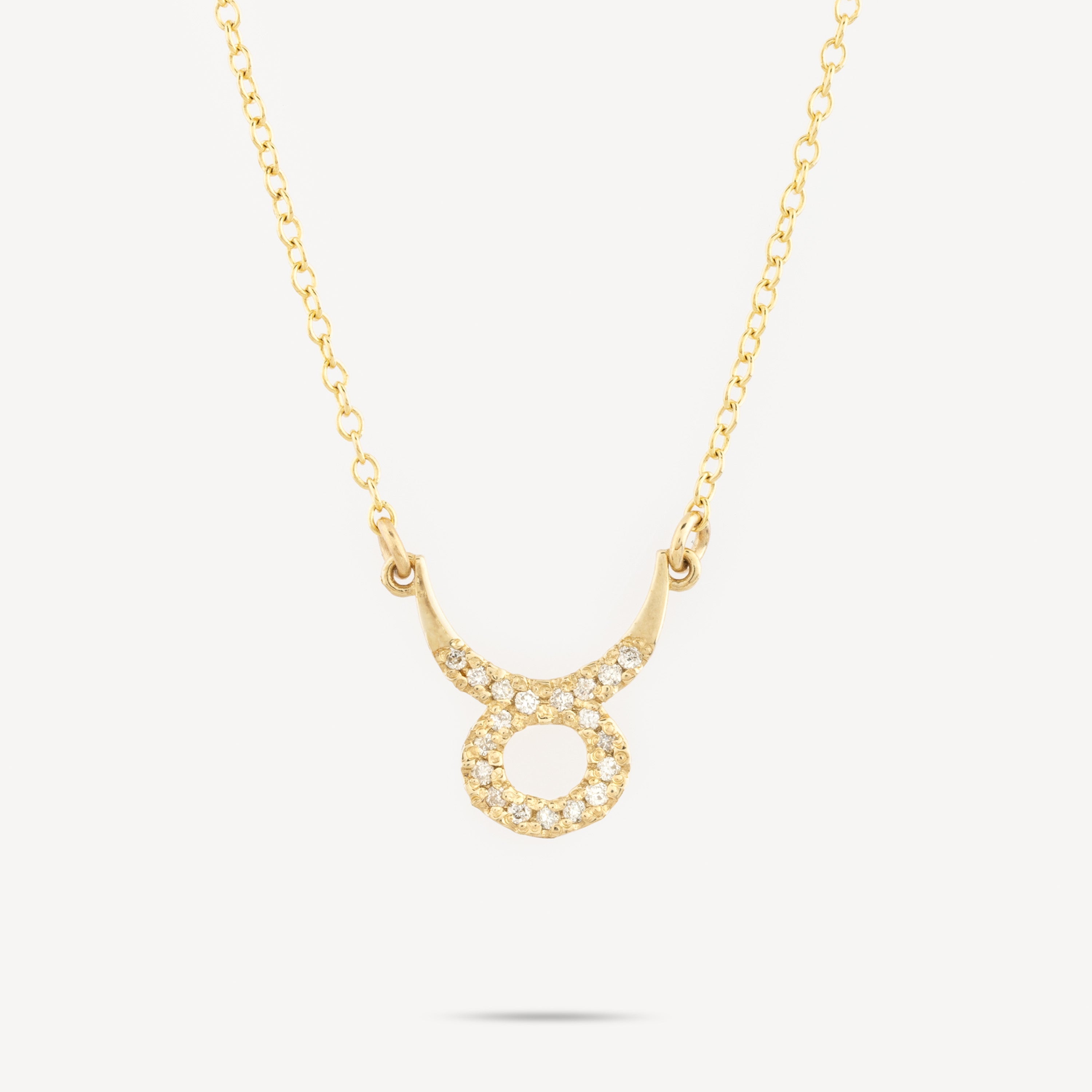 Golden Zodiac Taurus Diamond Necklace